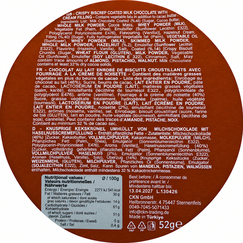 Choco chicki cuisse de poulet chocolat 52G